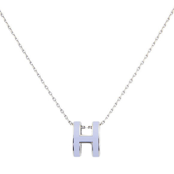 LILAC PURPLE MINI H VIOLET NECKLACE
