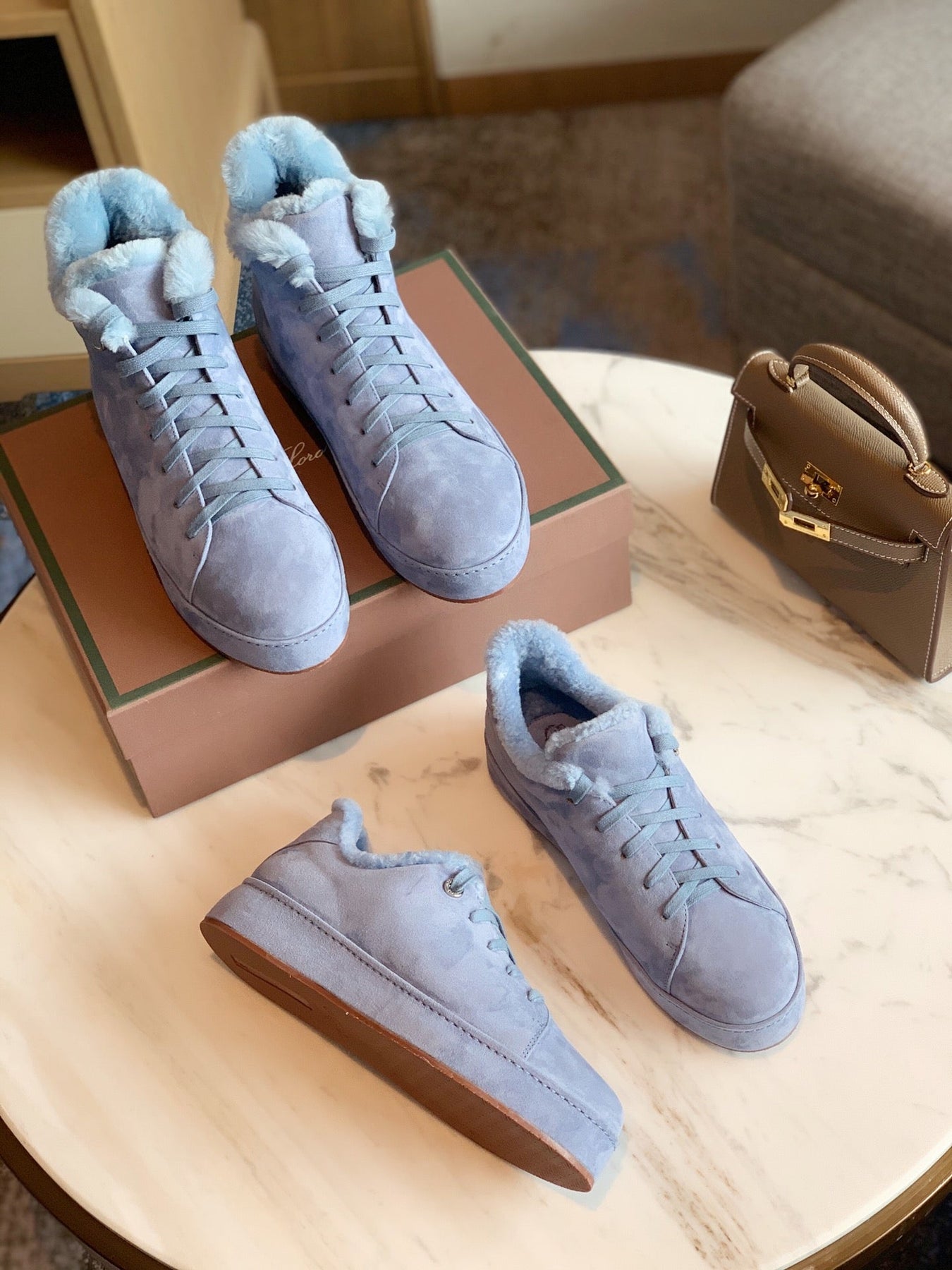 LP WINTER NUAGES SNEAKERS SAPPHIRE LAMBSKIN