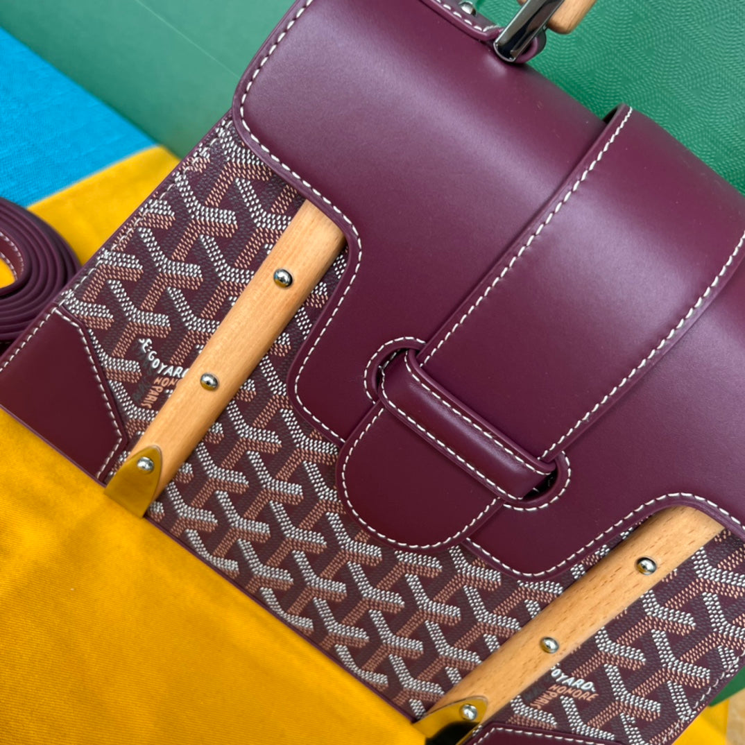 SAÏGON PM BAG 28 IN CANNON PINK GOYARDINE CANVAS AND CALFSKIN