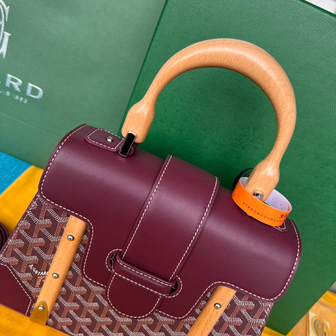 SAÏGON PM BAG 28 IN CANNON PINK GOYARDINE CANVAS AND CALFSKIN