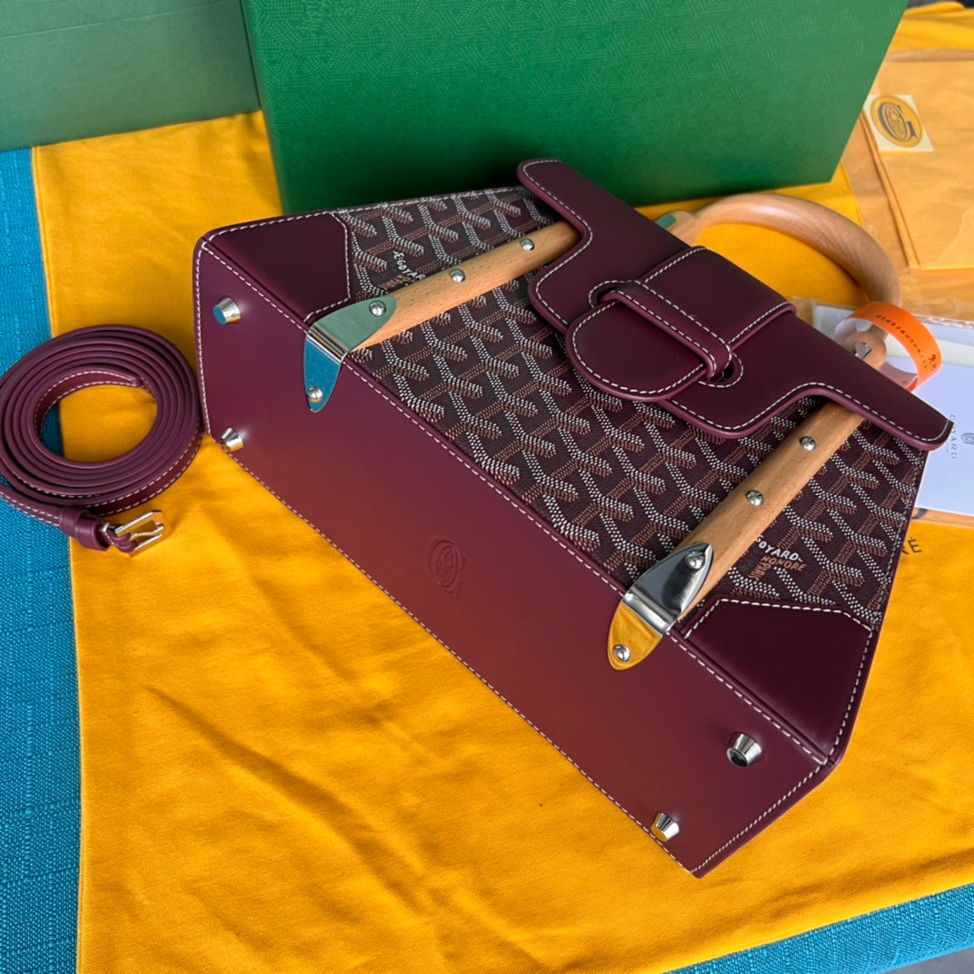 SAÏGON PM BAG 28 IN CANNON PINK GOYARDINE CANVAS AND CALFSKIN