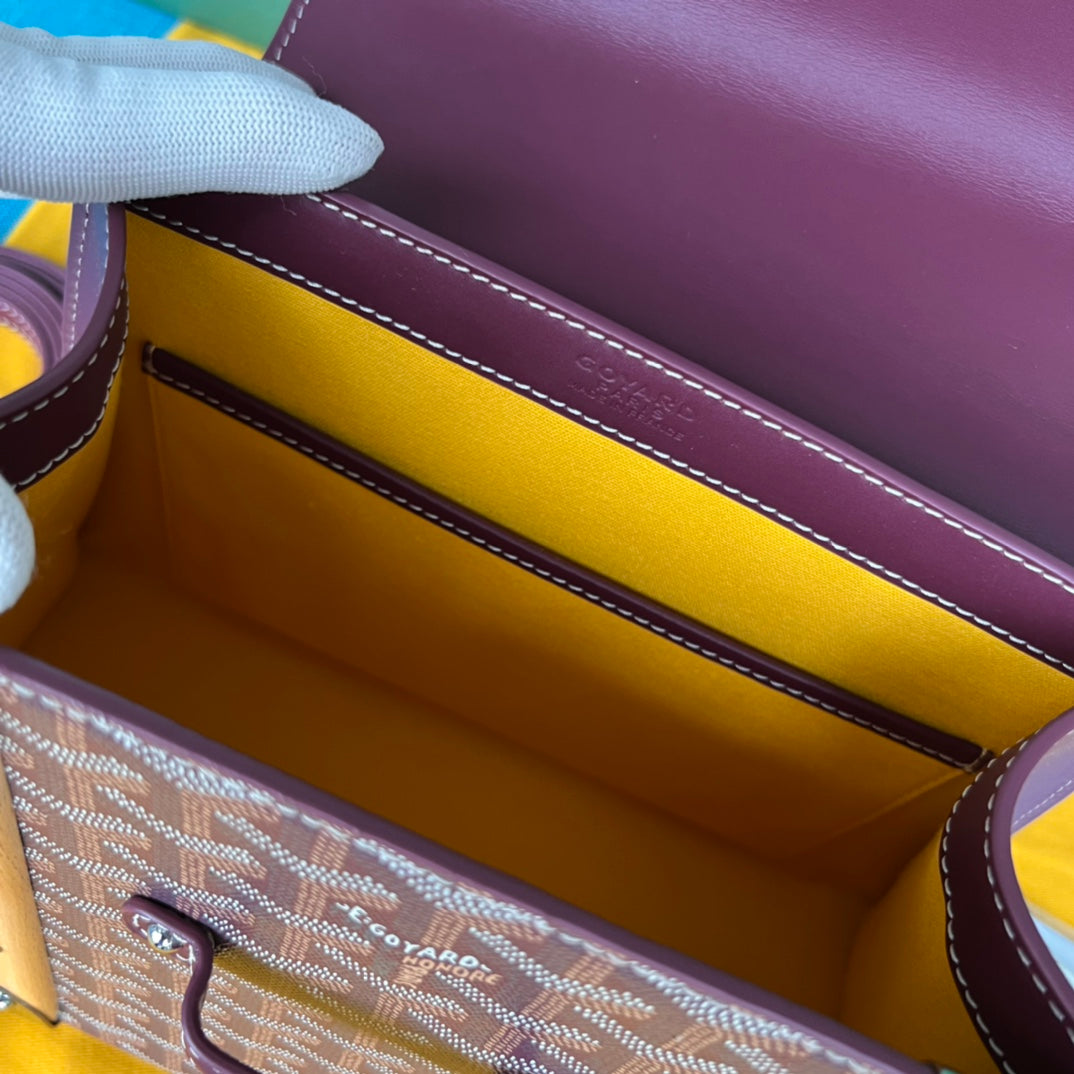 SAÏGON PM BAG 28 IN CANNON PINK GOYARDINE CANVAS AND CALFSKIN