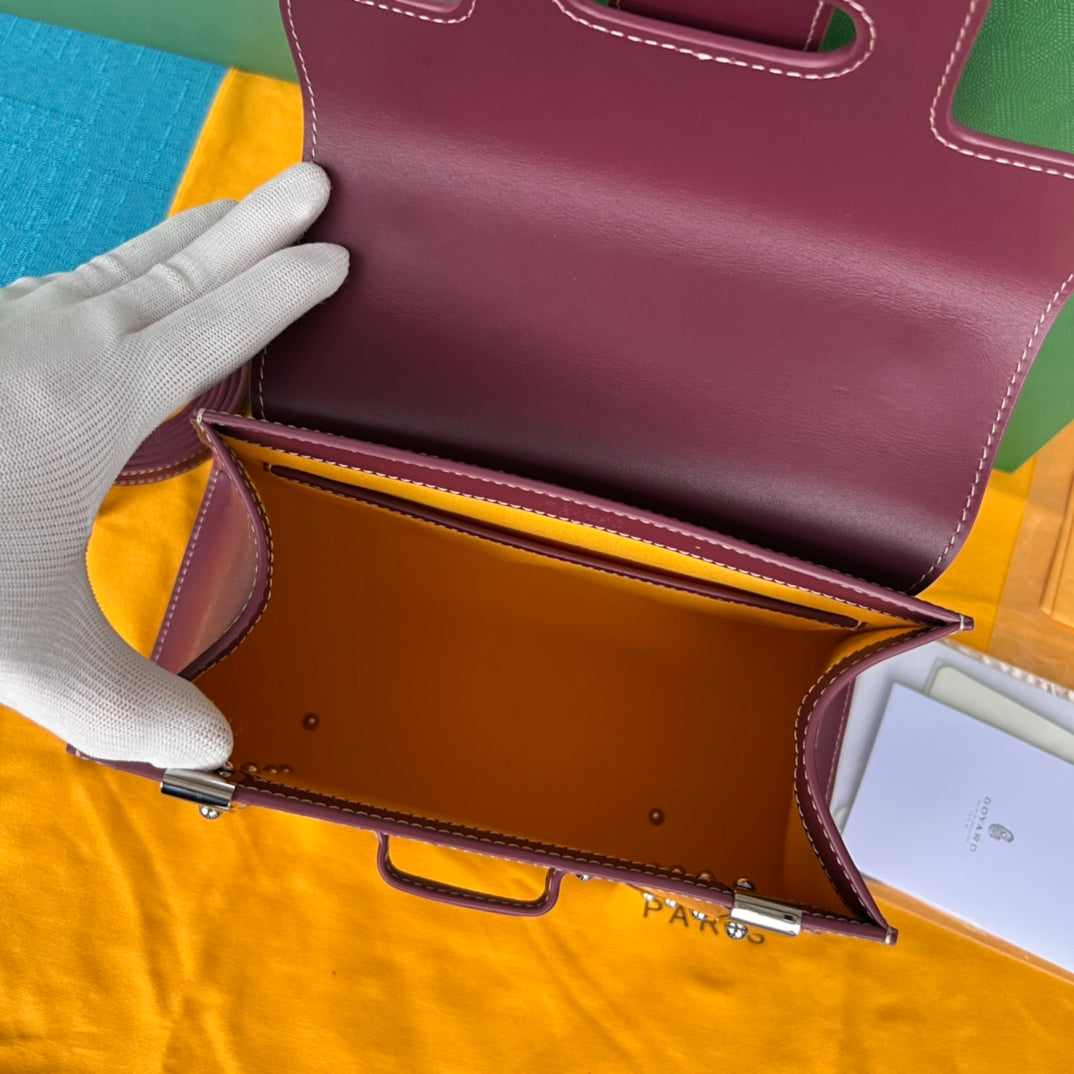 SAÏGON PM BAG 28 IN CANNON PINK GOYARDINE CANVAS AND CALFSKIN