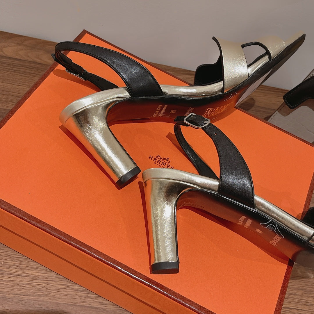 HOLY 75 SANDAL IN OLD GOLD CALFSKIN