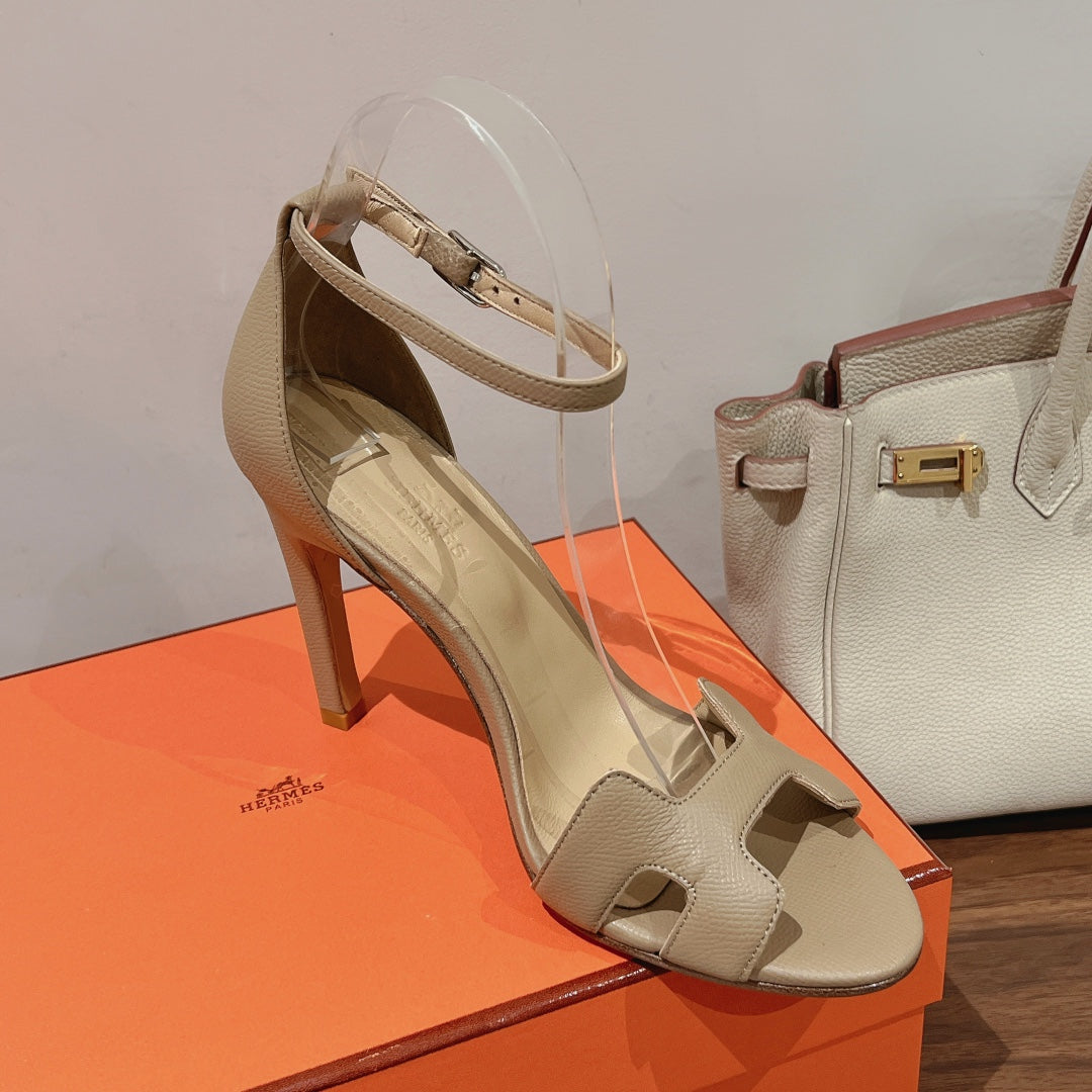 PREMIERE 115 SANDAL IN SAND BROWN CALFSKIN