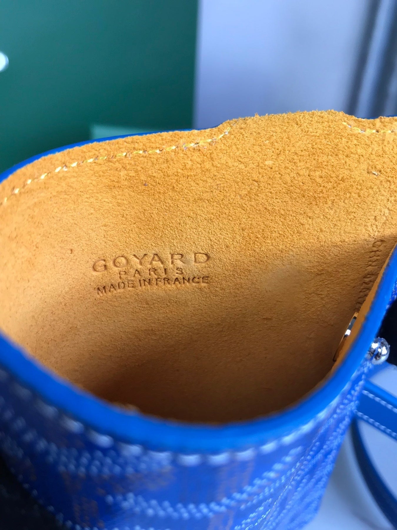 MONTMARTRE GM CASE 18 IN SAPPHIRE BLUE GOYARDINE CANVAS