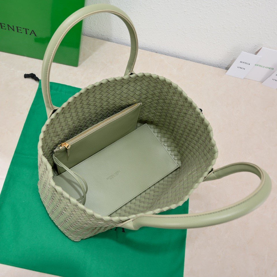 Large Cabat 45cm Light Green Lambskin Ghw