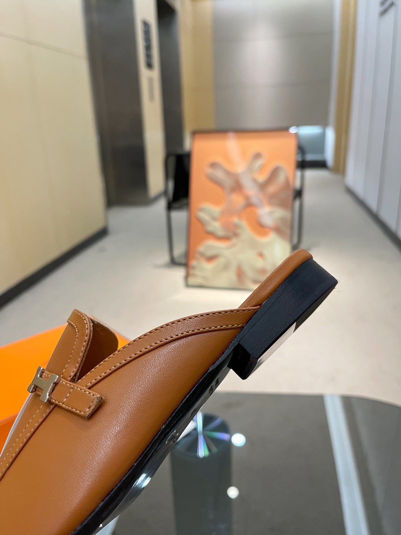 GROUPIE MULE TAWNY LAMBSKIN