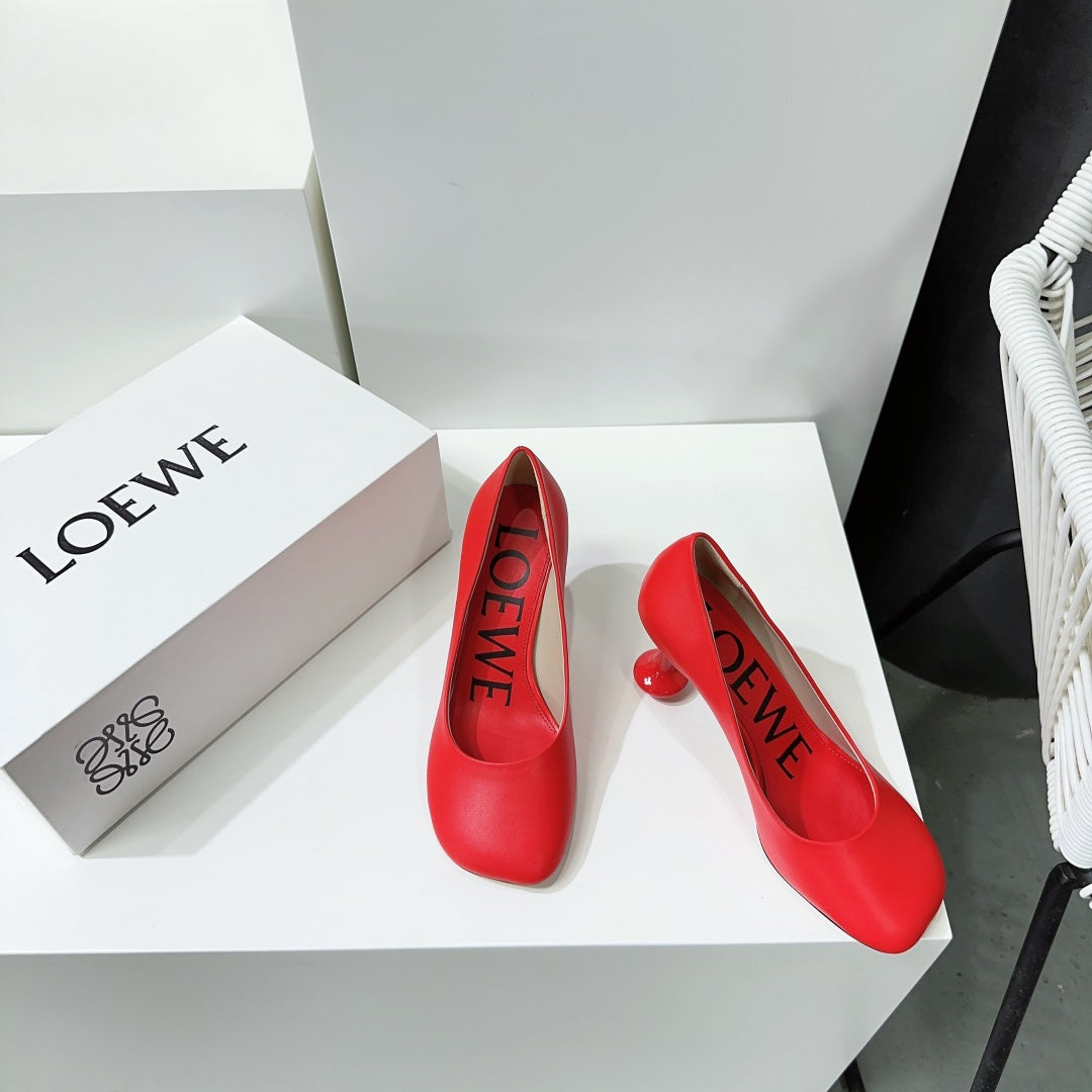 LW TOY PUMP 95 RED CALFSKIN