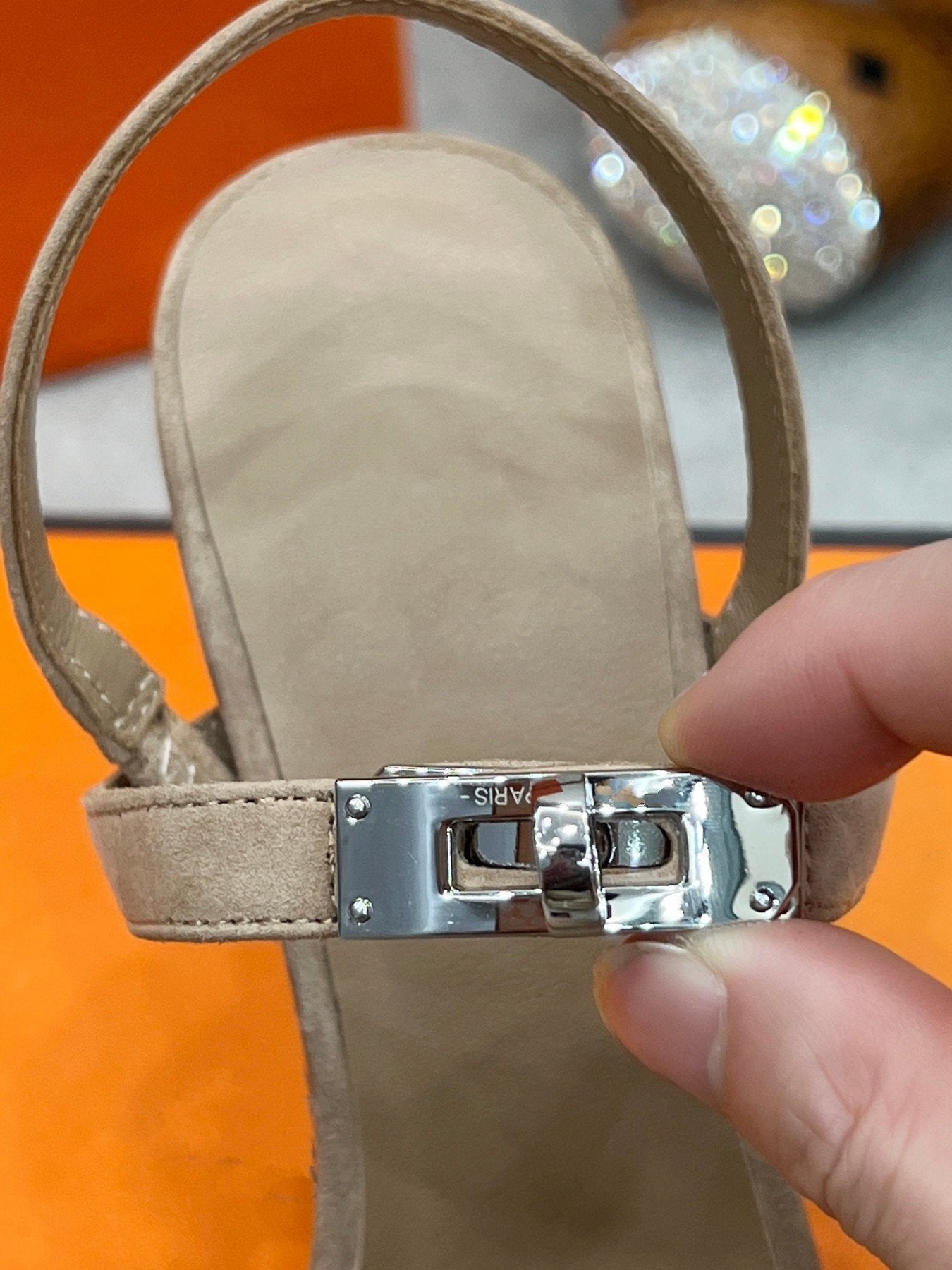 Glamour 95 Sandal Light Brown Suede