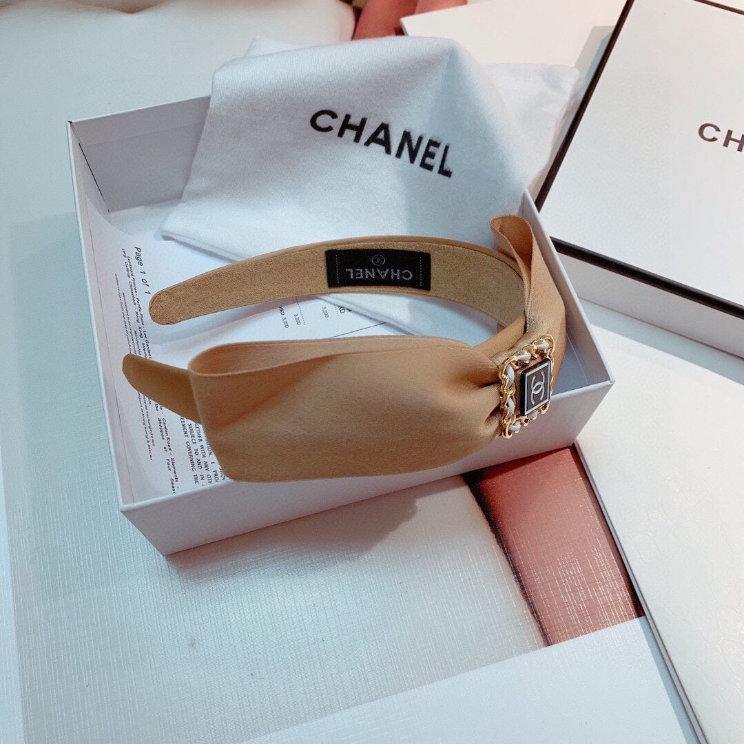 CAMEL BEIGE SILK HAIRBAND 832202