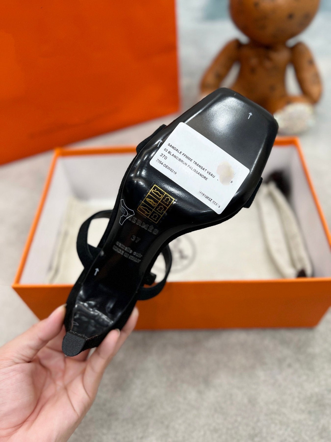 Glamour 75 Sandal Black Suede