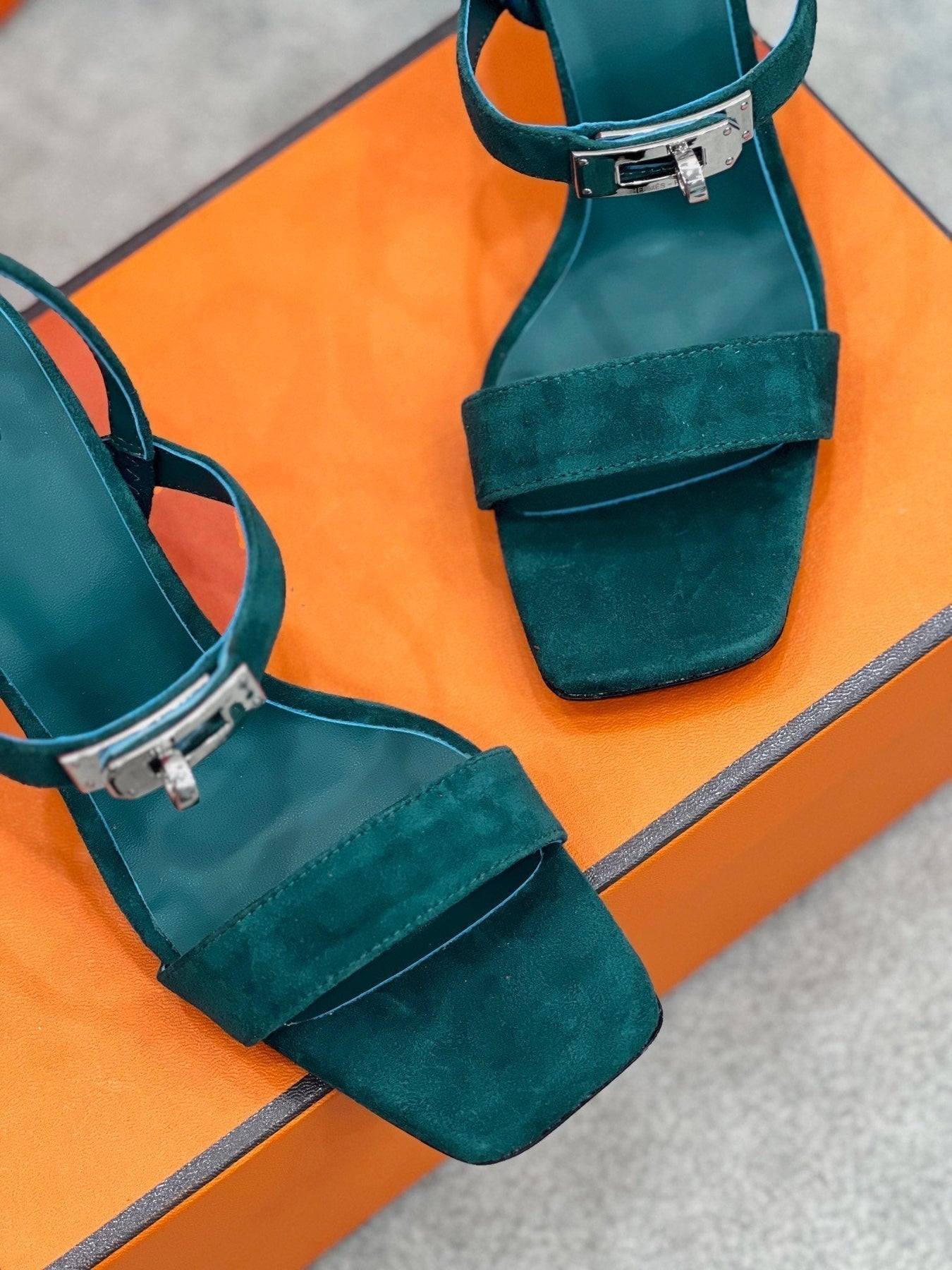 Glamour 75 Sandal Ocean Blue Suede