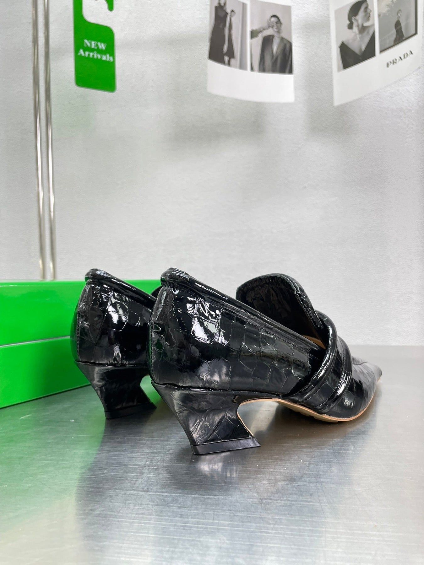 HIGH PUMP 35 MM IN BLACK PATENT CALFSKIN