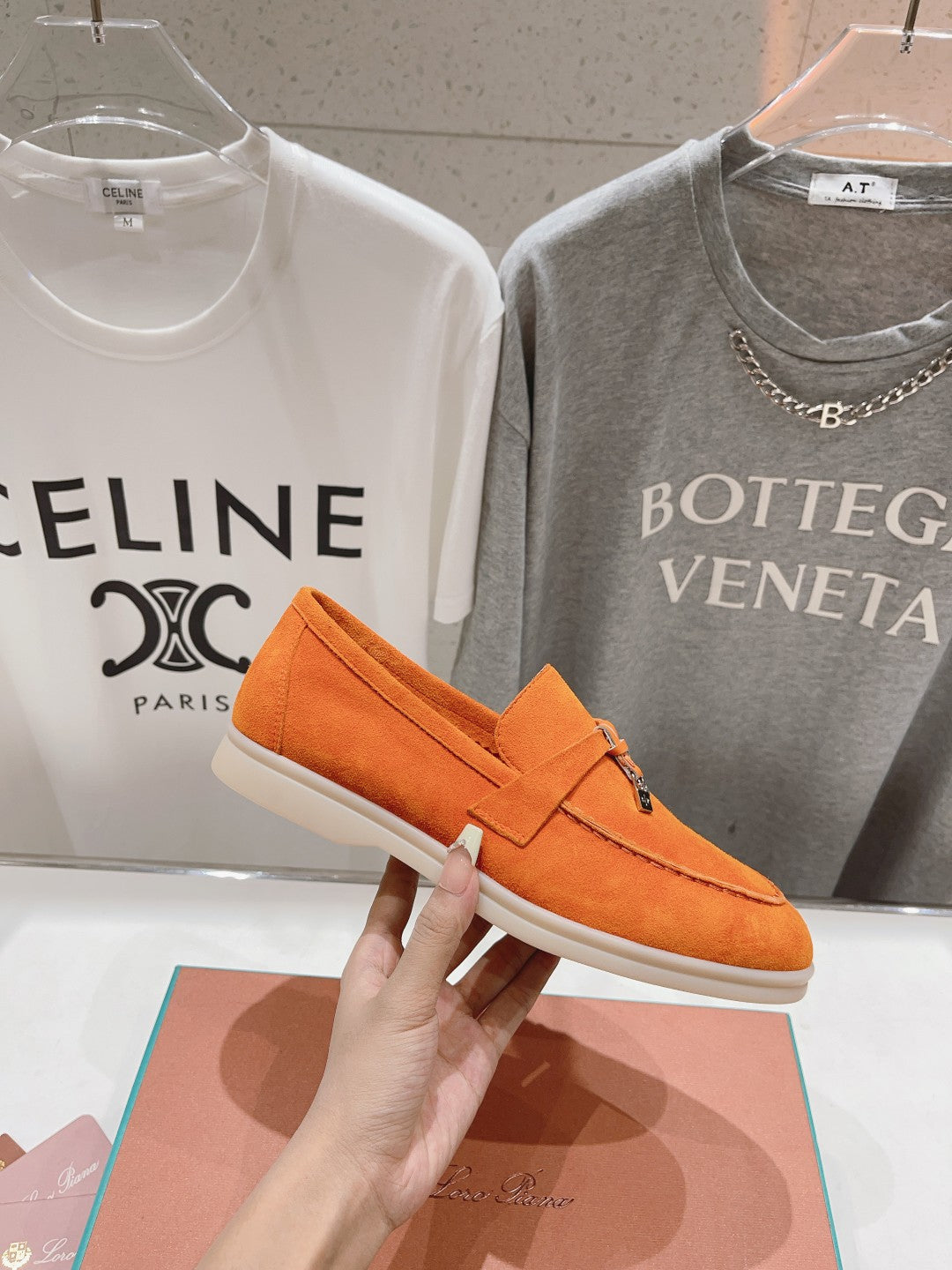 LP SUMMER CHARMS WALK LOAFERS ORANGE SUEDE