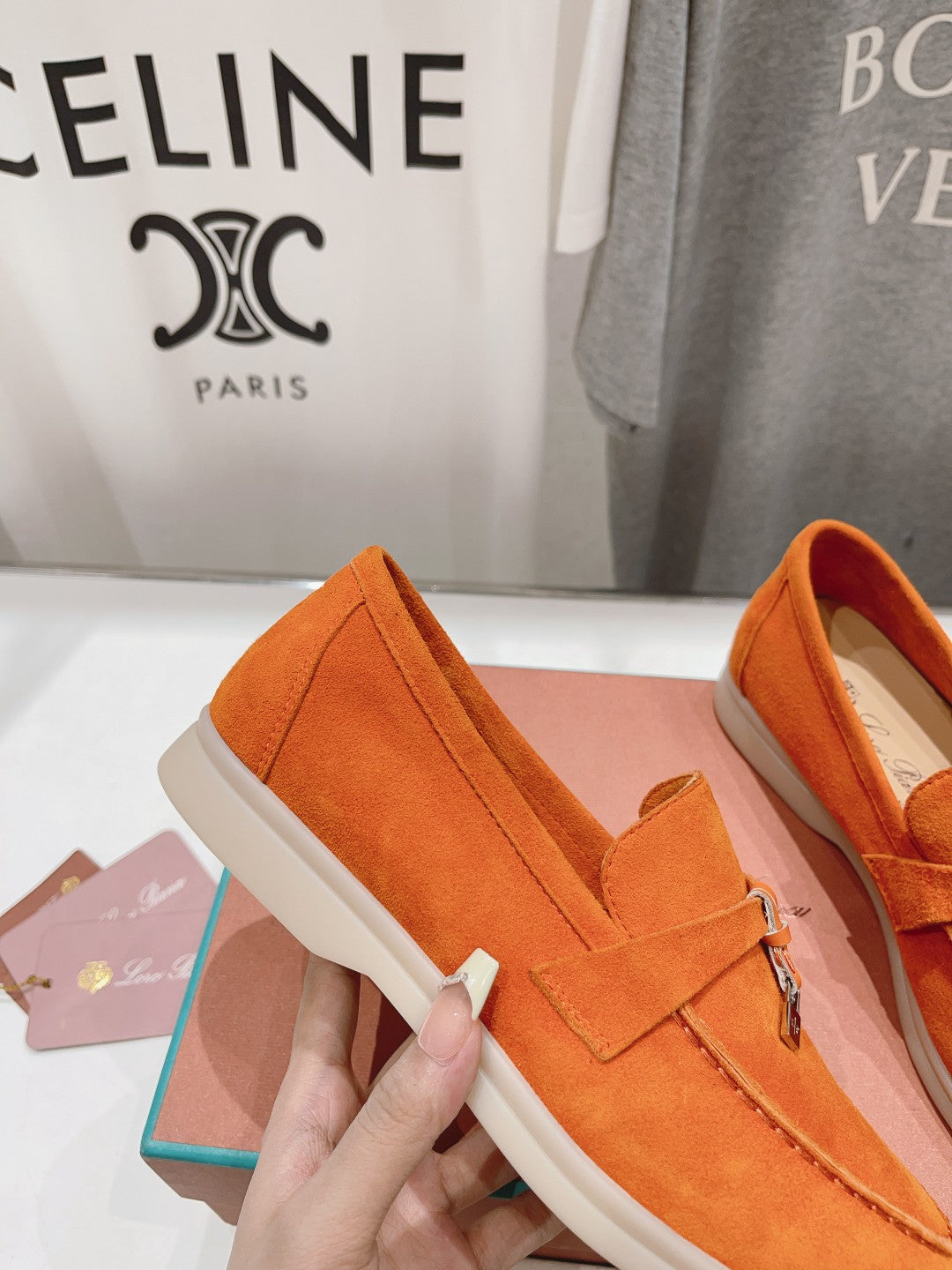 LP SUMMER CHARMS WALK LOAFERS ORANGE SUEDE