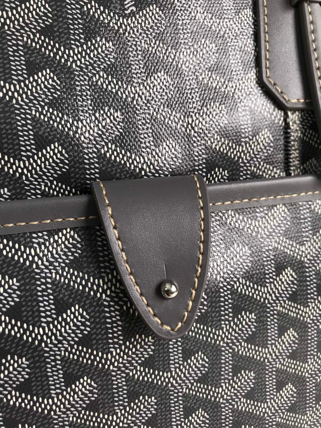 AMBASSADE DOCUMENT CASE 35 IN GRAY GOYARDINE CANVAS