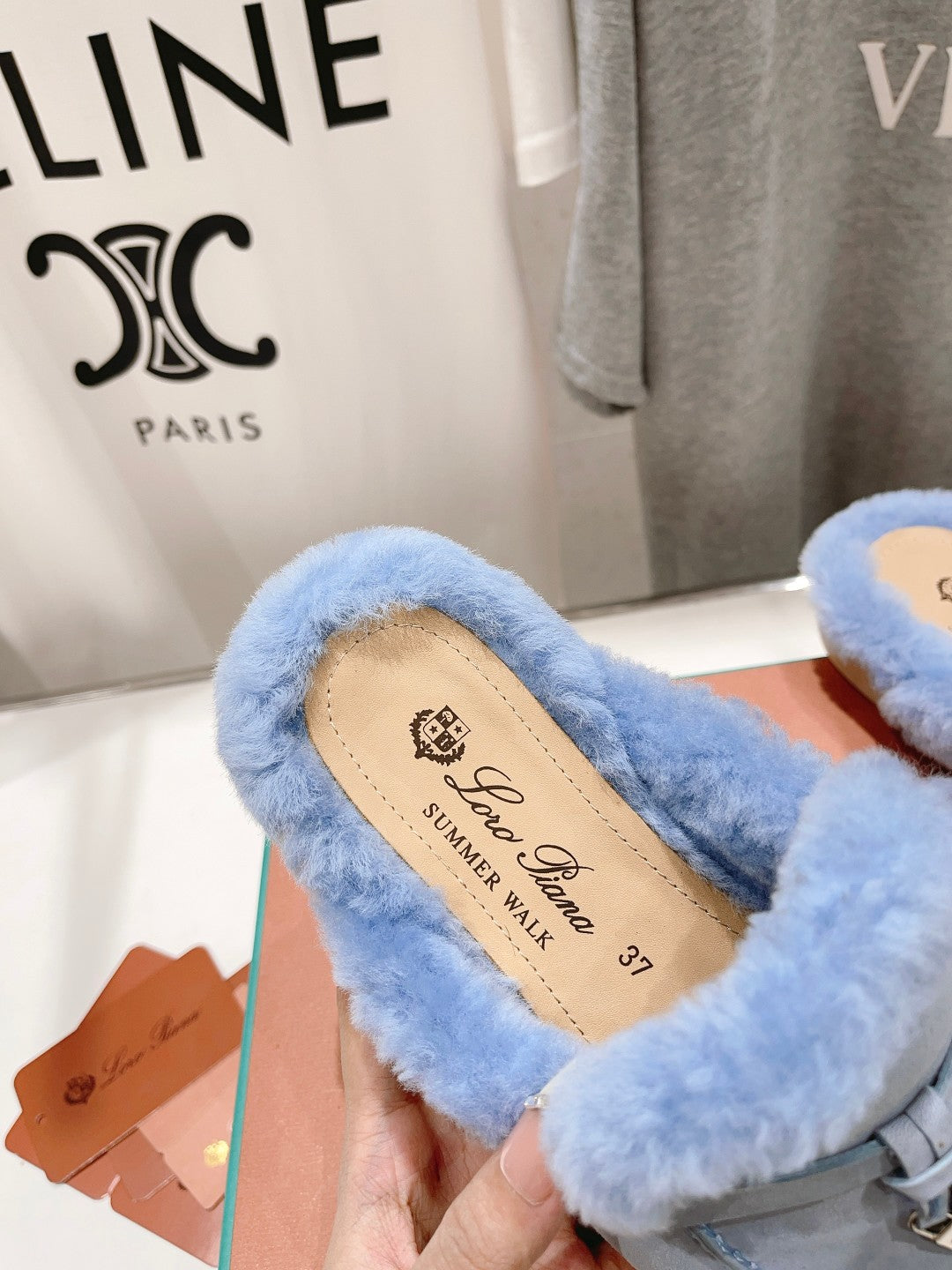 LP CHARMS WALK BABOUCHE LOAFERS SAPPHIRE FLEECE