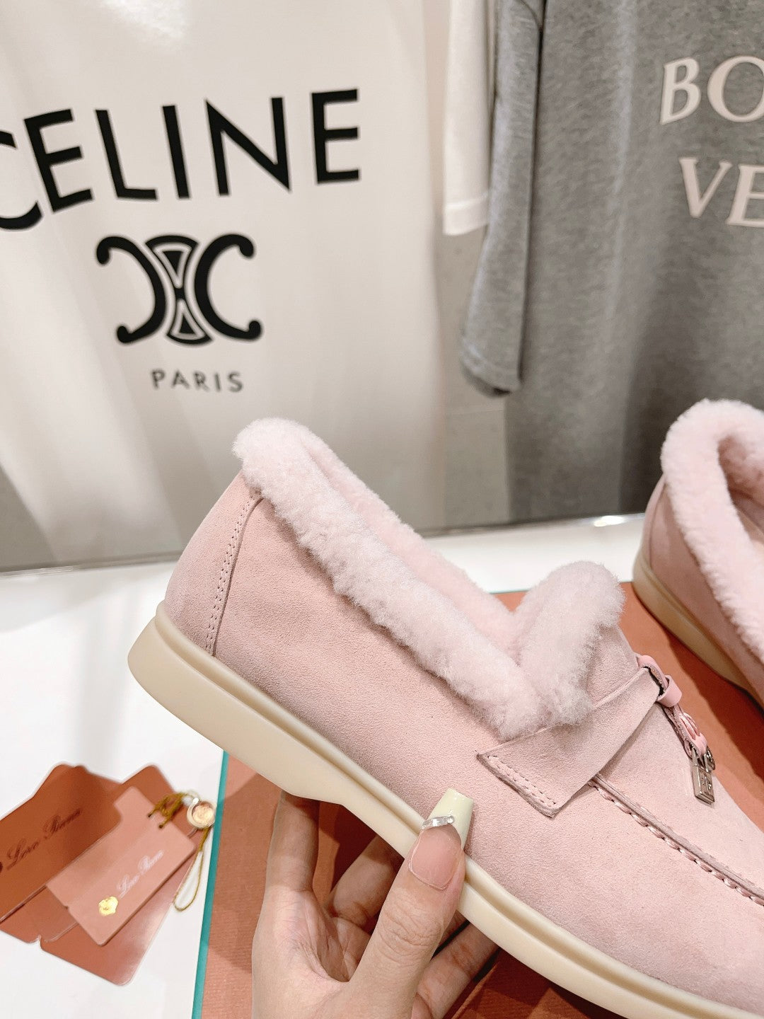 LP SUMMER CHARMS WALK LOAFERS LIGHT PINK FLEECE