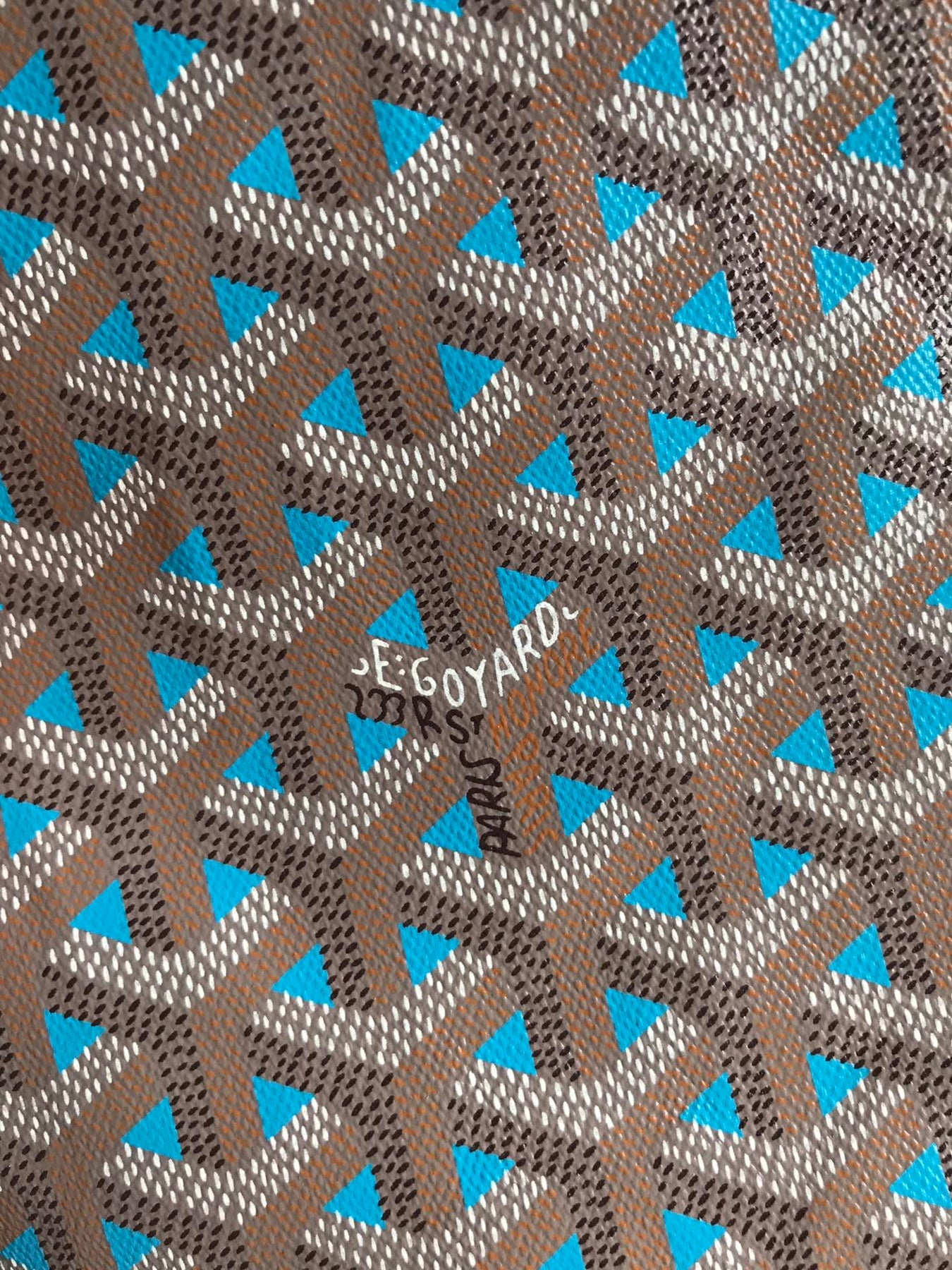 POITIERS CLAIRE-VOIE BAG 24 IN GREY MIX BLUE GOYARDINE CANVAS AND CALFSKIN