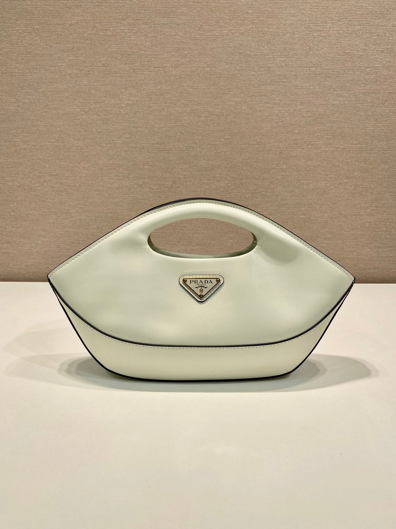 DUMPLING BAG 30 IN WHTE CALFSKIN