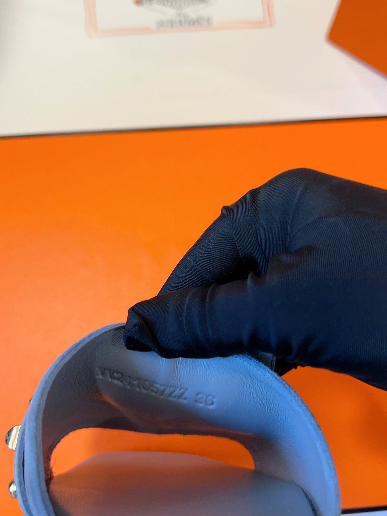 GIULIA FLAT SANDAL IN CERULEAN BLUE SUEDE