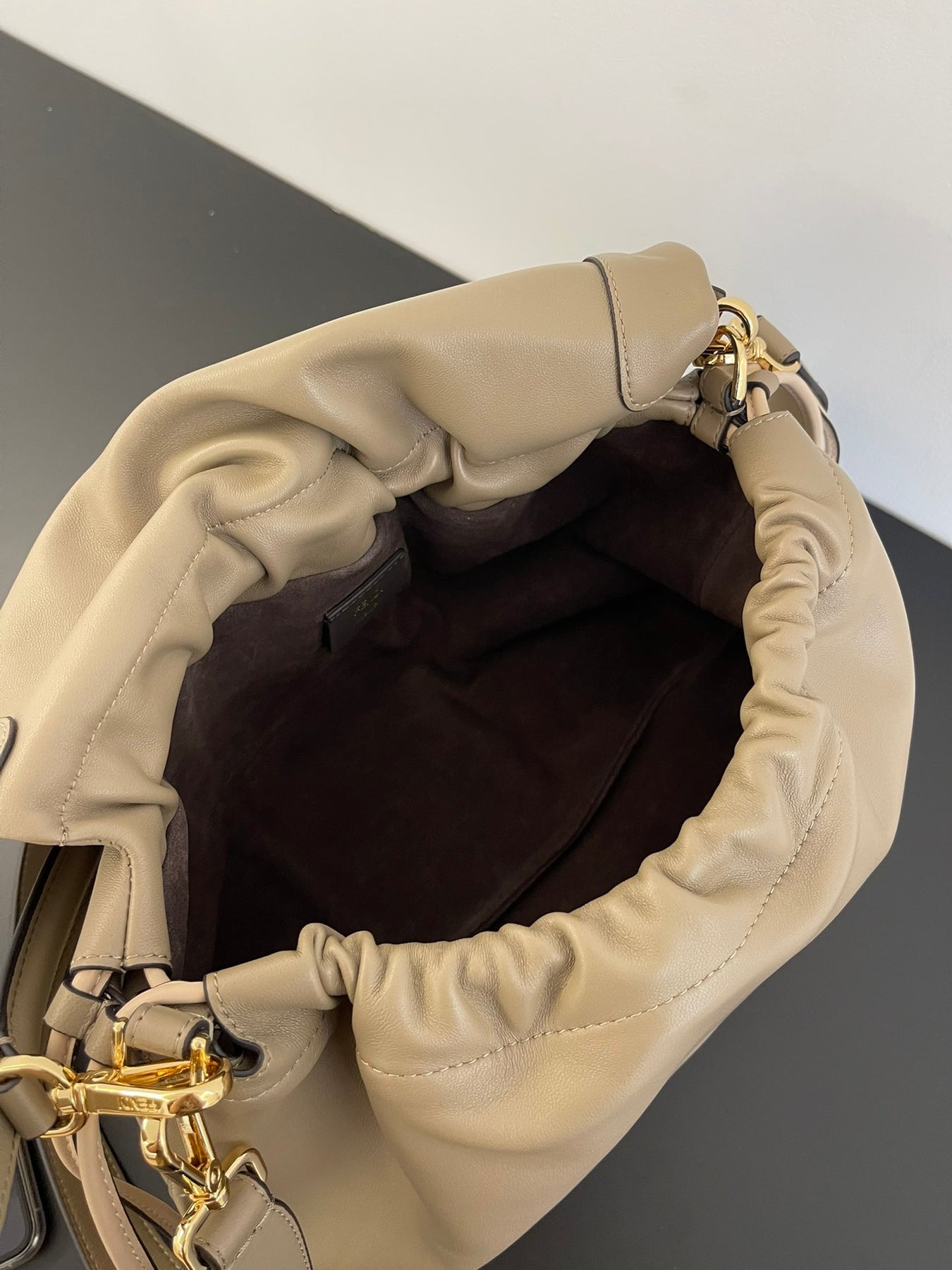 Mamma Bauguette Medium Nappa Leather Dove Grey