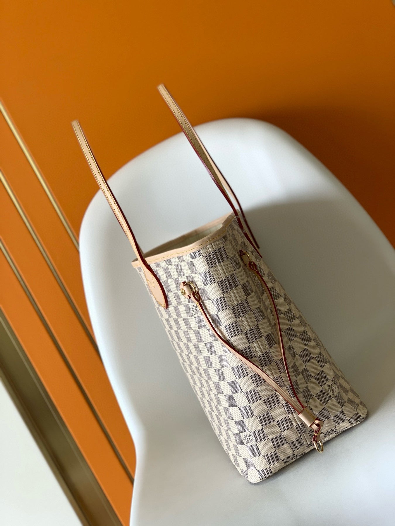 NEVERFULL MM 32 GREY CREAM DAMIER AZUR INSIDE COLOUR 1