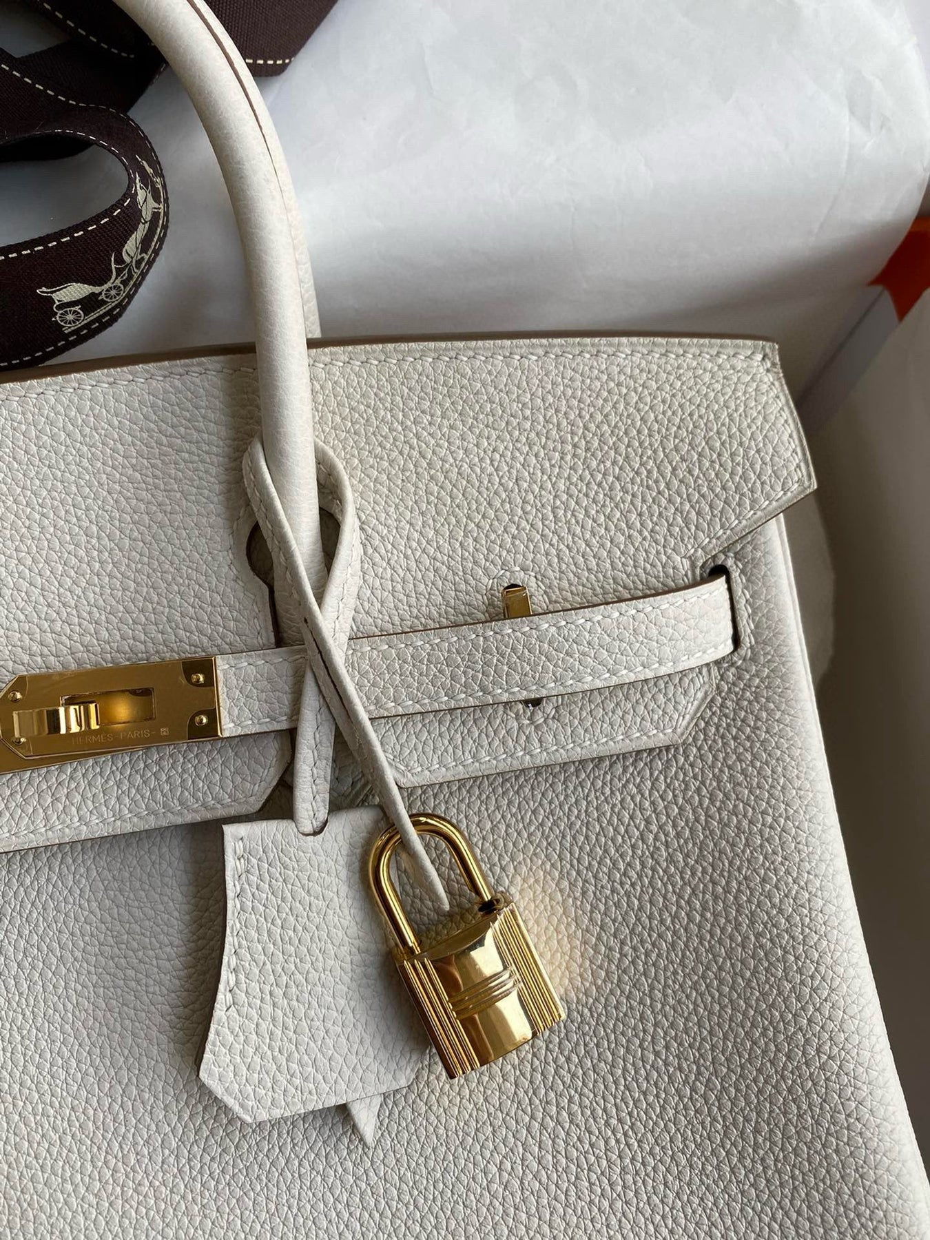 HM BIRKIN 25CM CREAM TOGO LEATHER GOLD HARDWARE