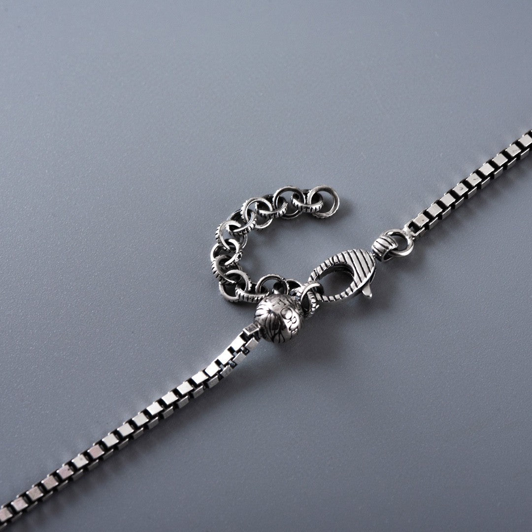 GG DOUBLE CLASSIC RETRO STERLING SILVER COW NECKLACE