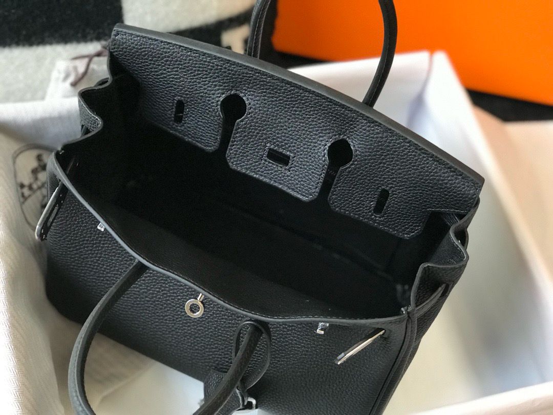 HERM bikrin 35cm Black with Silver hardware