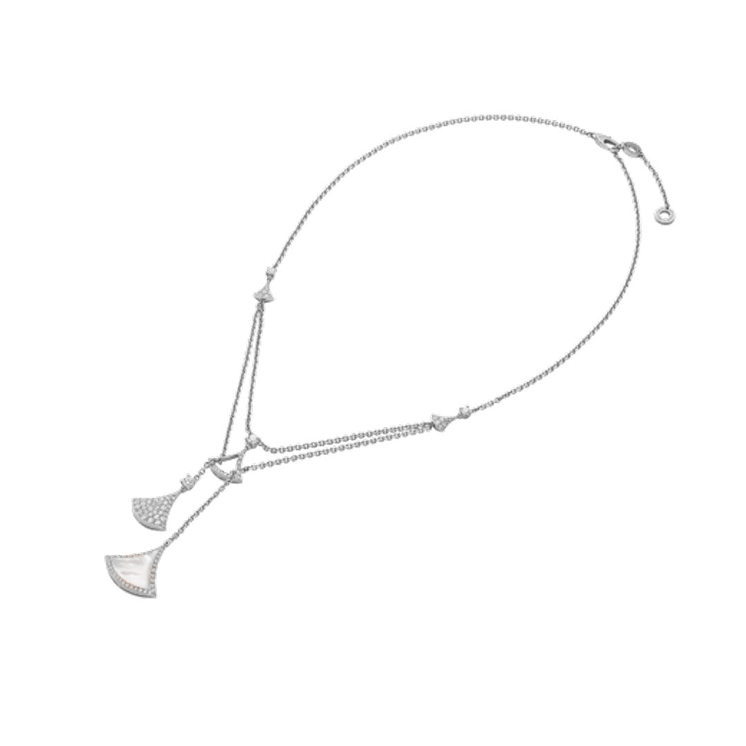 DREAM NECKLACE 3 MOTIF WHITE MOP DIAMOND