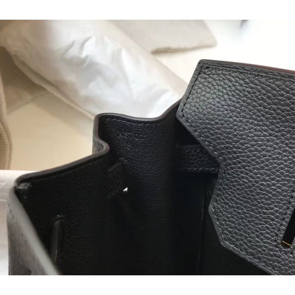 HERM Birkin 35cm Bag In Black Clemence Leather GHW