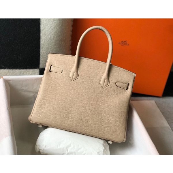 HERM Birkin 35cm Bag In Trench Clemence Leather GHW