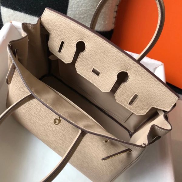 HERM Birkin 35cm Bag In Trench Clemence Leather GHW