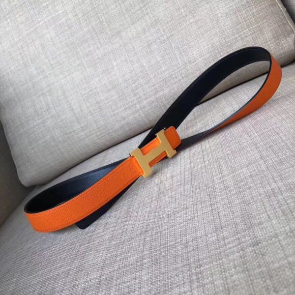 HERM Mini Constance 24mm Reversible Belt Black/Orange