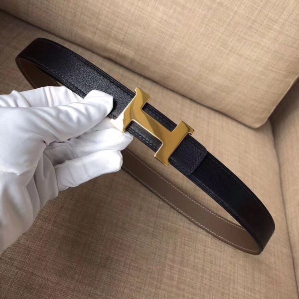 HERM Mini Constance 24mm Reversible Belt Black/Taupe