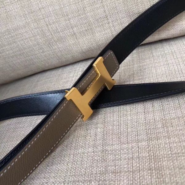 HERM Mini Constance 24mm Reversible Belt Black/Taupe