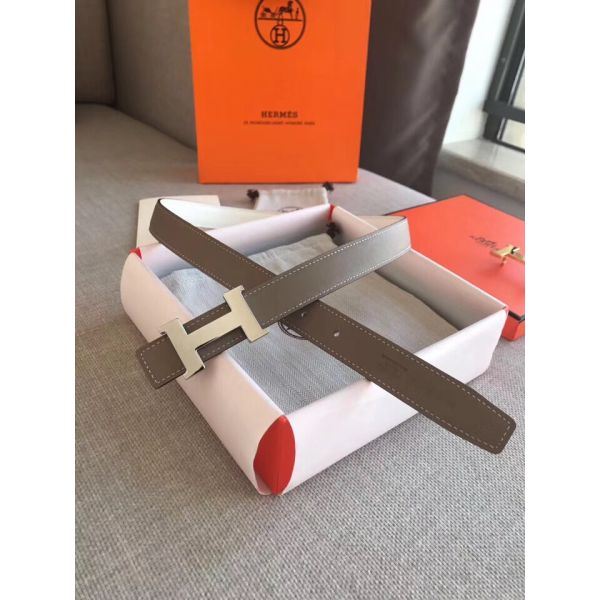 HERM Mini Constance 24mm Reversible Belt Taupe/White