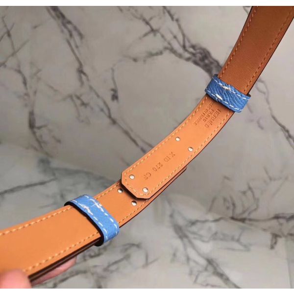 HERM Kelly 18 Belt In Blue Epsom Leather