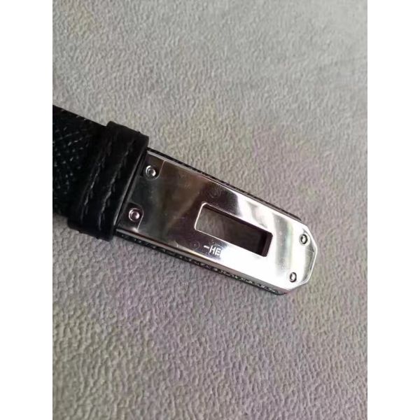 HERM Kelly 18 Belt In Black Epsom Leather