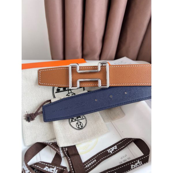 HERM Tonight Reversible Belt 38MM in Blue and Gold Epsom Calfskin