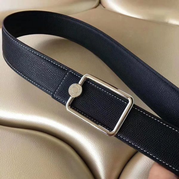 HERM Oscar Buckle 40 MM Belt Black Reversible Leather