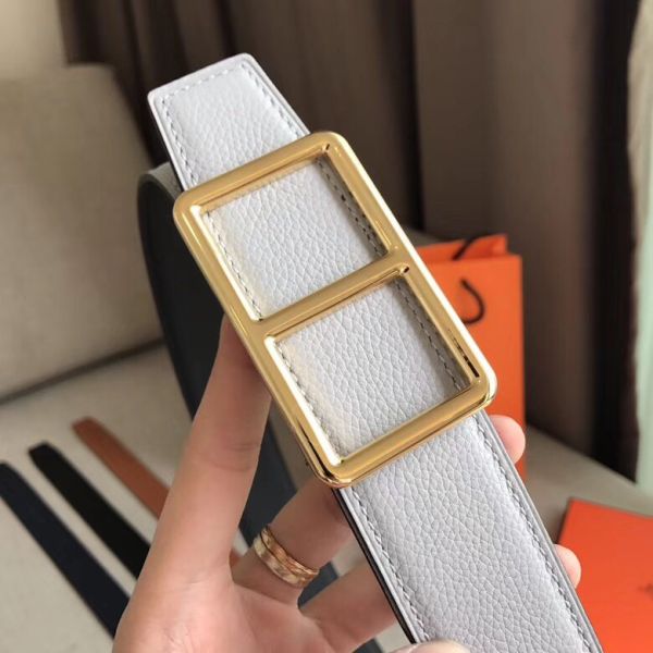 HERM Officier Belt Buckle & White 38MM Strap