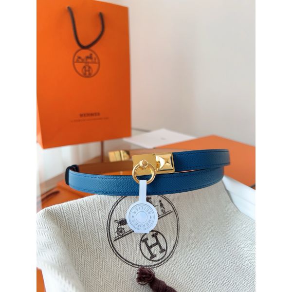 HERM Rivale 18 Belt in Blue Epsom Calfskin