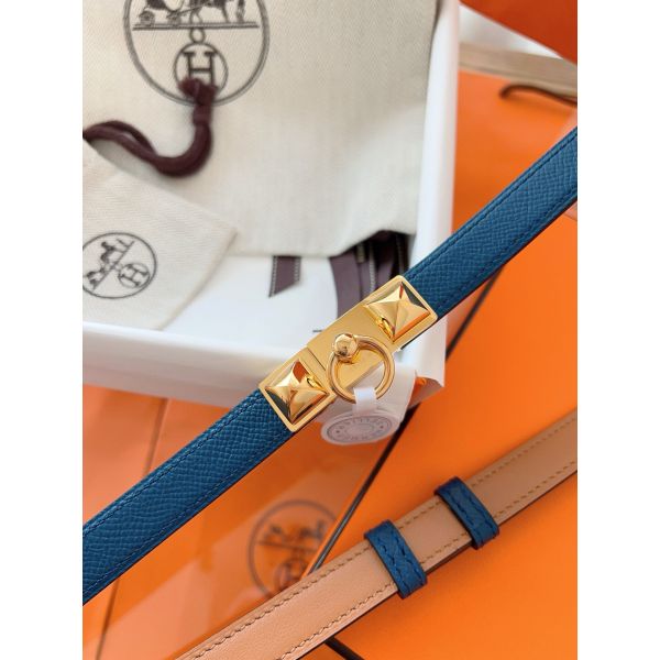 HERM Rivale 18 Belt in Blue Epsom Calfskin