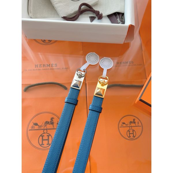 HERM Rivale 18 Belt in Blue Epsom Calfskin