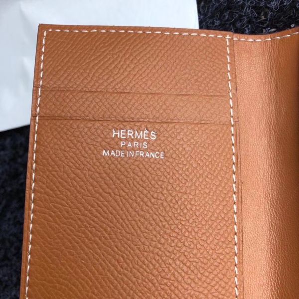 HERM MC² Euclide Card Holder In Gold Epsom Leather