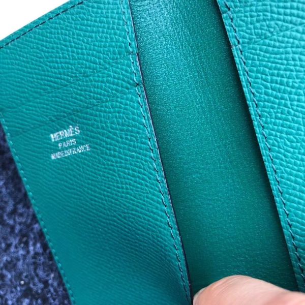 HERM MC² Euclide Card Holder In Green Epsom Leather