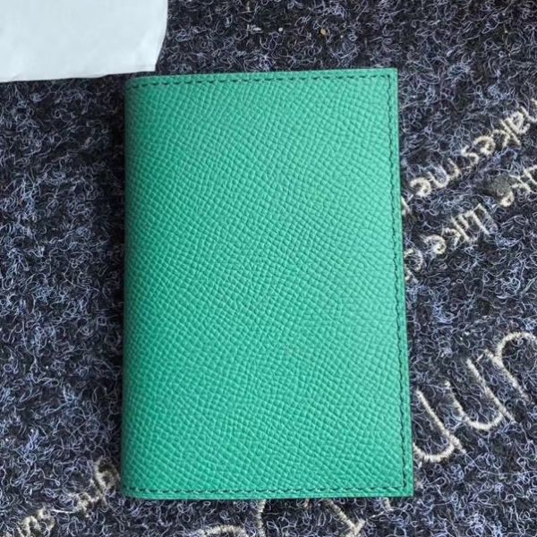 HERM MC² Euclide Card Holder In Green Epsom Leather